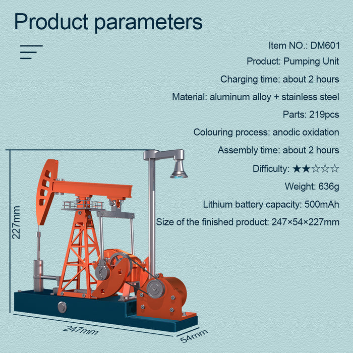 DIYeria™ | DIY Educational 3D Metal Oilfield Working Equipment with Pumping Unit that Works