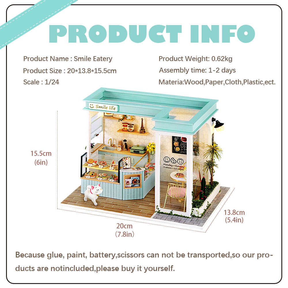 DIYeria™ | 1: 24 DIY Dollhouse Kit (Happy Shop Series)