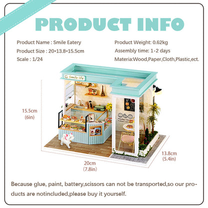 DIYeria™ | 1: 24 DIY Dollhouse Kit (Happy Shop Series)