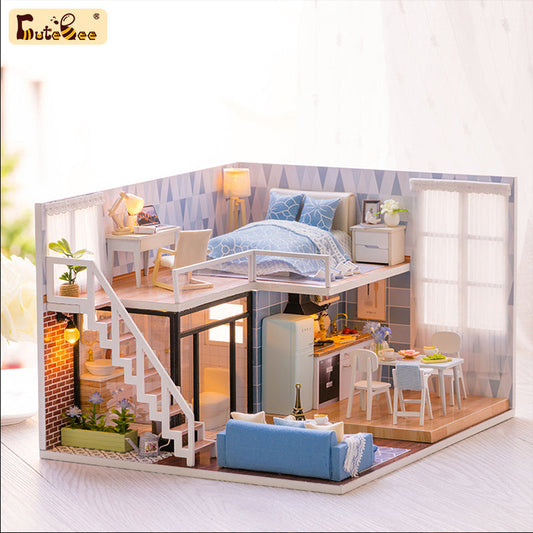 DIYeria™ | 1: 24 DIY Dollhouse Kit (Blue Time)