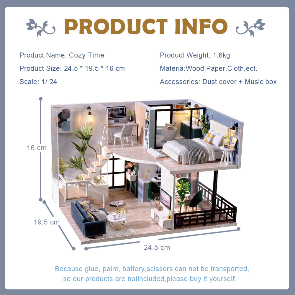 DIYeria™ | 1: 24 DIY Dollhouse Kit (Cozy Time)