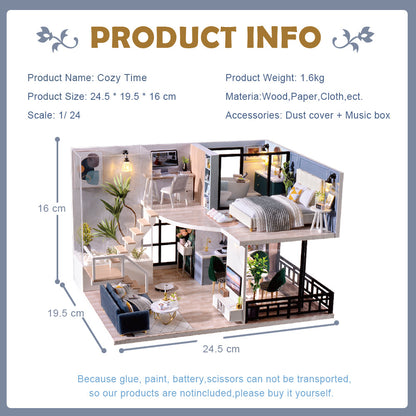 DIYeria™ | 1: 24 DIY Dollhouse Kit (Cozy Time)