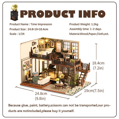 DIYeria™ | 1: 24 DIY Dollhouse Kit (Time Impression)