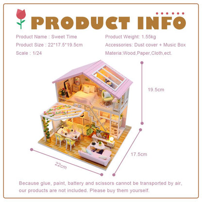 DIYeria™ | 1: 24 DIY Dollhouse Kit (Sweet Time)