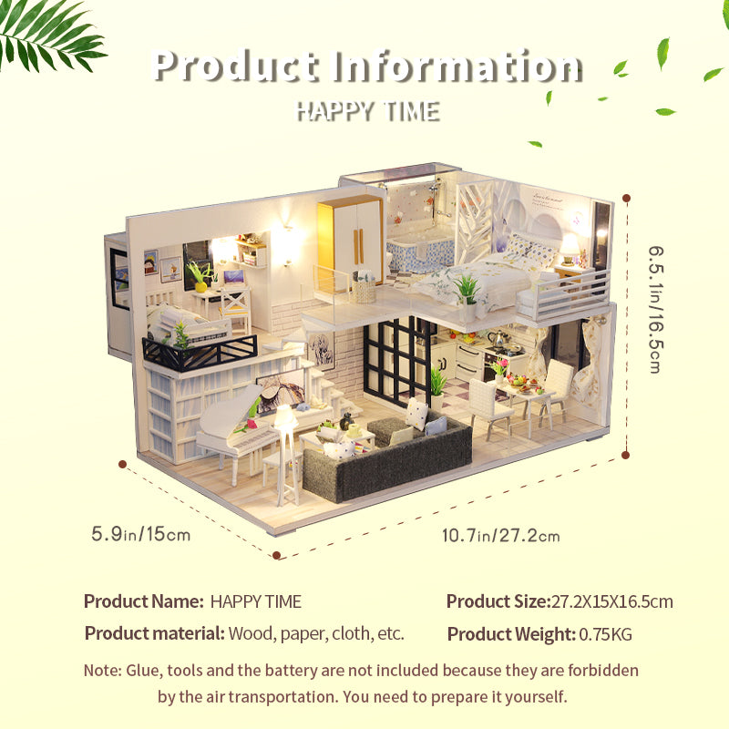 DIYeria™ | 1: 24 DIY Dollhouse Kit (Happy Time)