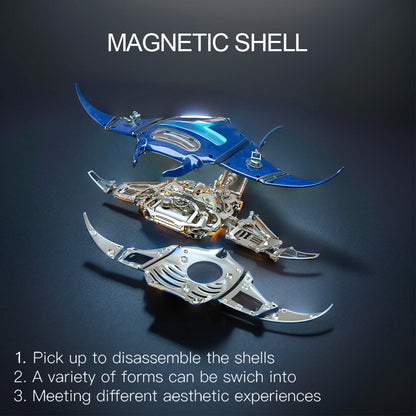 DIYeria™ | DIY 3D Metal Mechanical Manta Ray Assembly Model with Lights-200+PCS