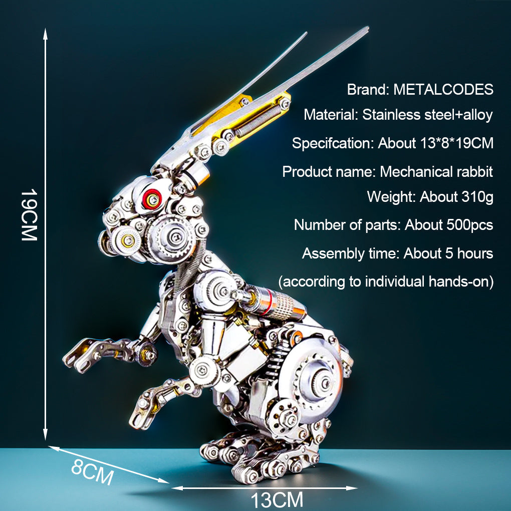 DIYeria™ | DIY 3D Metal Punk Mechanical Rabbit Puzzle Model Crafts Assembly Kit-500PCS