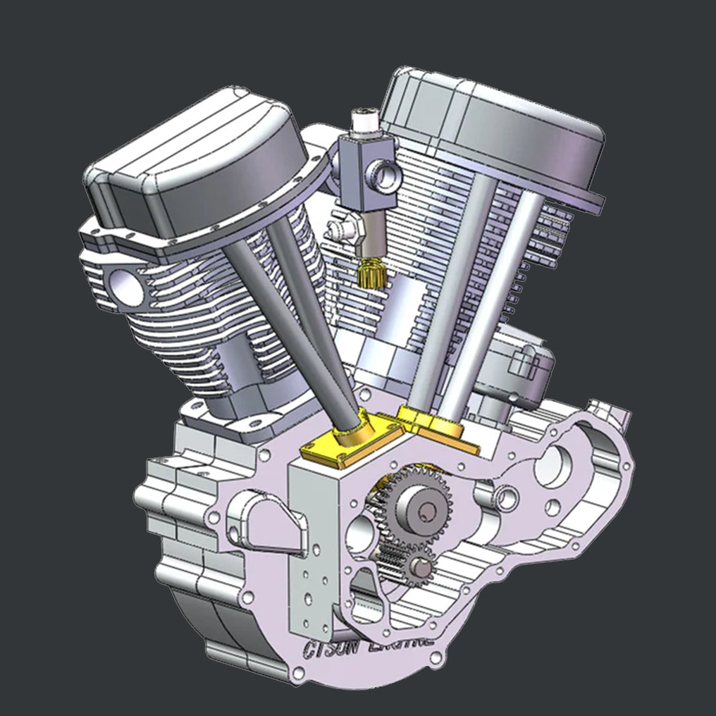 DIYeria™ | DIY Motorcycle V2 9cc Air-Cooled Gasoline V-Twin Dual Cylinder 4-Stroke Engine FG-VT9