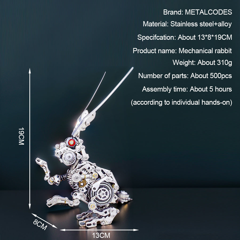 DIYeria™ | DIY 3D Metal Punk Mechanical Rabbit Puzzle Model Crafts Assembly Kit-500PCS