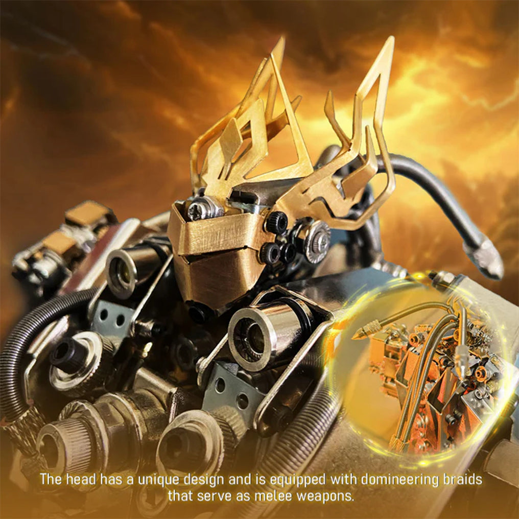 DIYeria™ | DIY 3D Steampunk Protoss Mecha Metal Model With Lights-1020+PCS