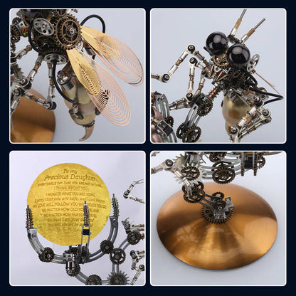 DIYeria™ | DIY 3D Metal Mechanical Wasp Puzzle Model with Remote Control Lamp -627PCS