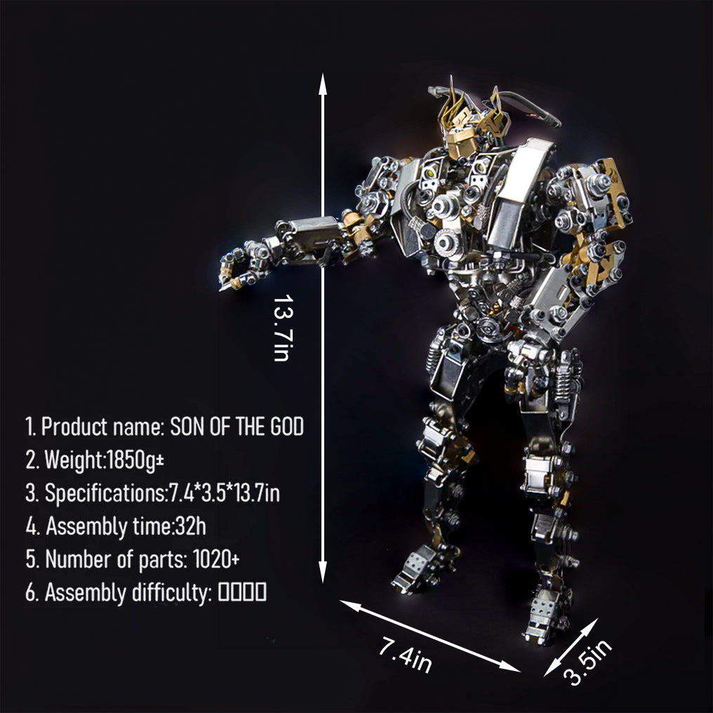 DIYeria™ | DIY 3D Steampunk Protoss Mecha Metal Model With Lights-1020+PCS