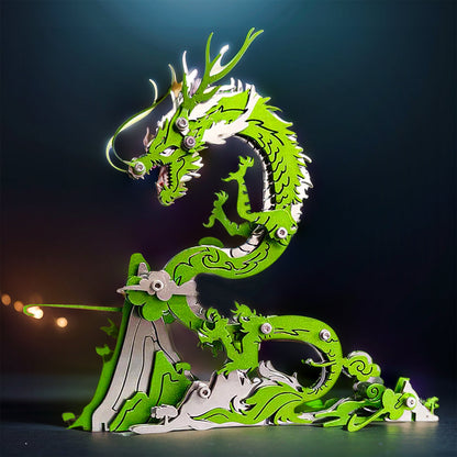 DIYeria™ | DIY 3D Metal Puzzle Dragon on the Mountain Mythical Creature Model Kit