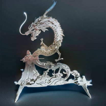 DIYeria™ | DIY 3D Metal Puzzle Dragon on the Mountain Mythical Creature Model Kit