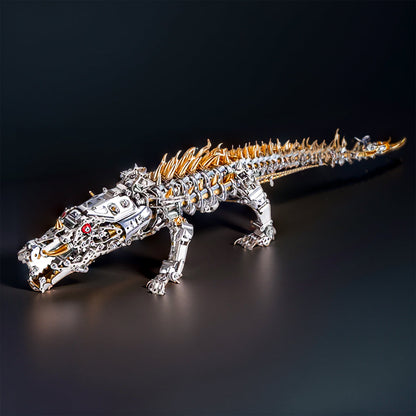 DIYeria™ | DIY 3D Metal Mechanical Sleeping Crocodile Puzzle Model Assembly Kit 1500+PCS