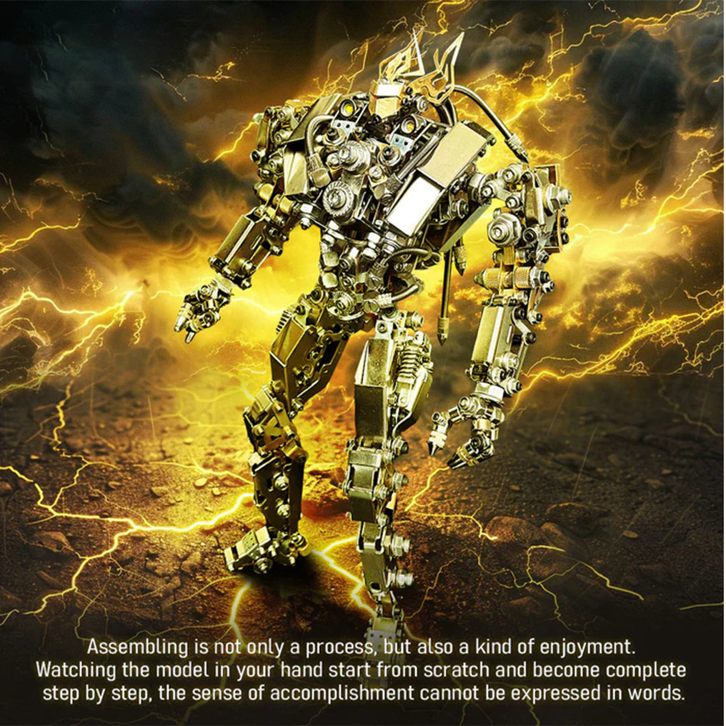 DIYeria™ | DIY 3D Steampunk Protoss Mecha Metal Model With Lights-1020+PCS