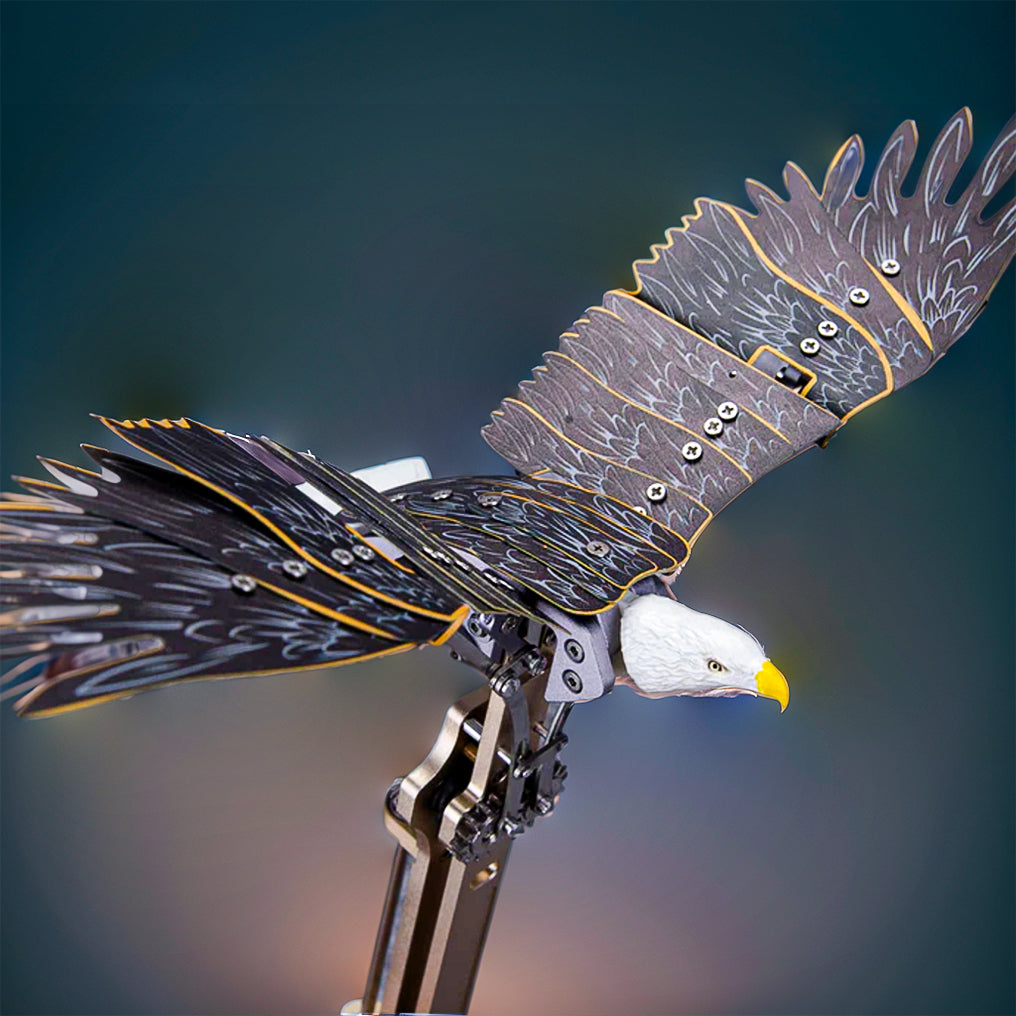 DIYeria™ | DIY 3D Bald Eagle Model Kit - Haliaeetus Leucocephalus with Flying and Flapping Wings