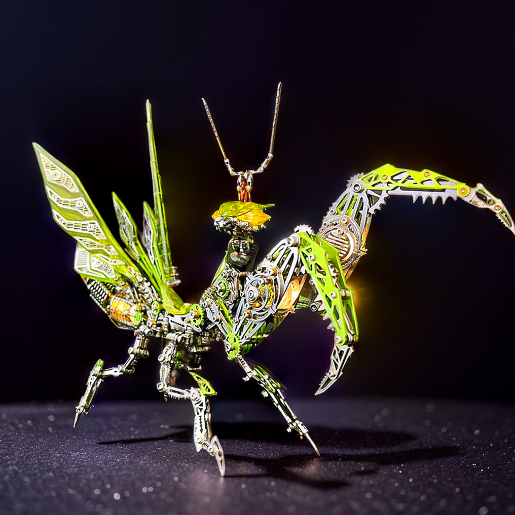 DIYeria™ | DIY 3D Metal Mechanical Mantis Assembly Insect Model Kits-1000+PCS