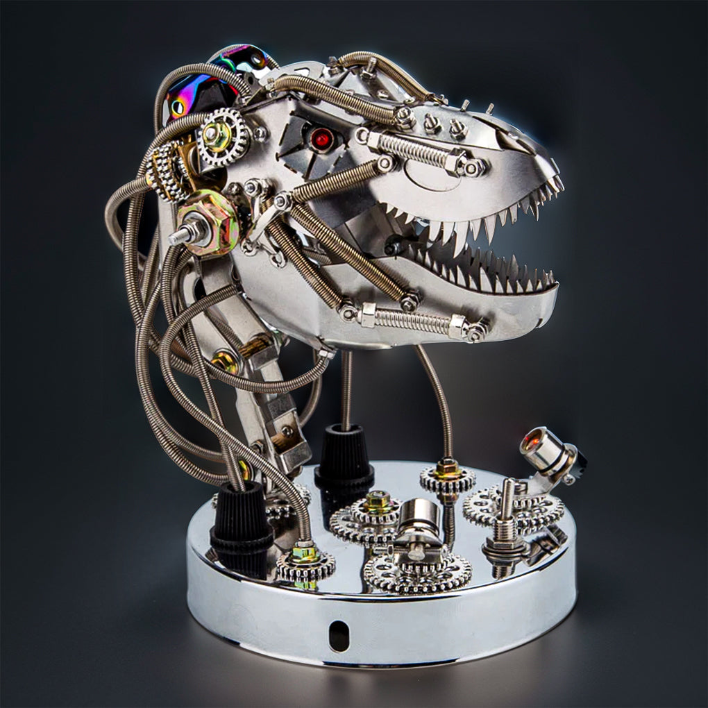 DIYeria™ | DIY 3D Metal Steampunk Moving Mechanical Dinosaur Head Model Kits - 180PCS+