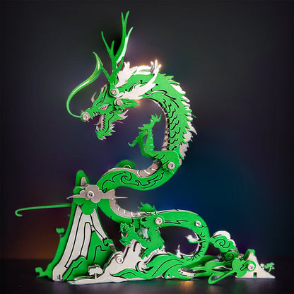 DIYeria™ | DIY 3D Metal Puzzle Dragon on the Mountain Mythical Creature Model Kit