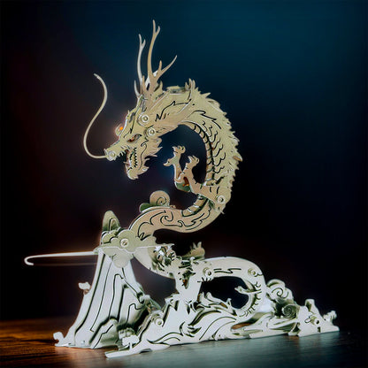 DIYeria™ | DIY 3D Metal Puzzle Dragon on the Mountain Mythical Creature Model Kit