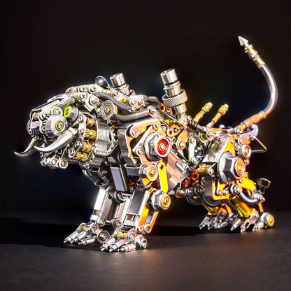 DIYeria™ | DIY 3D Metal Bengal Tiger and Smilodon with Wing Puzzle  Tiger Model Kit-700PCS+