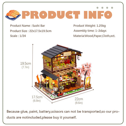 DIYeria™ | 1: 24 DIY Dollhouse Kit（Gubbion & Sushi）