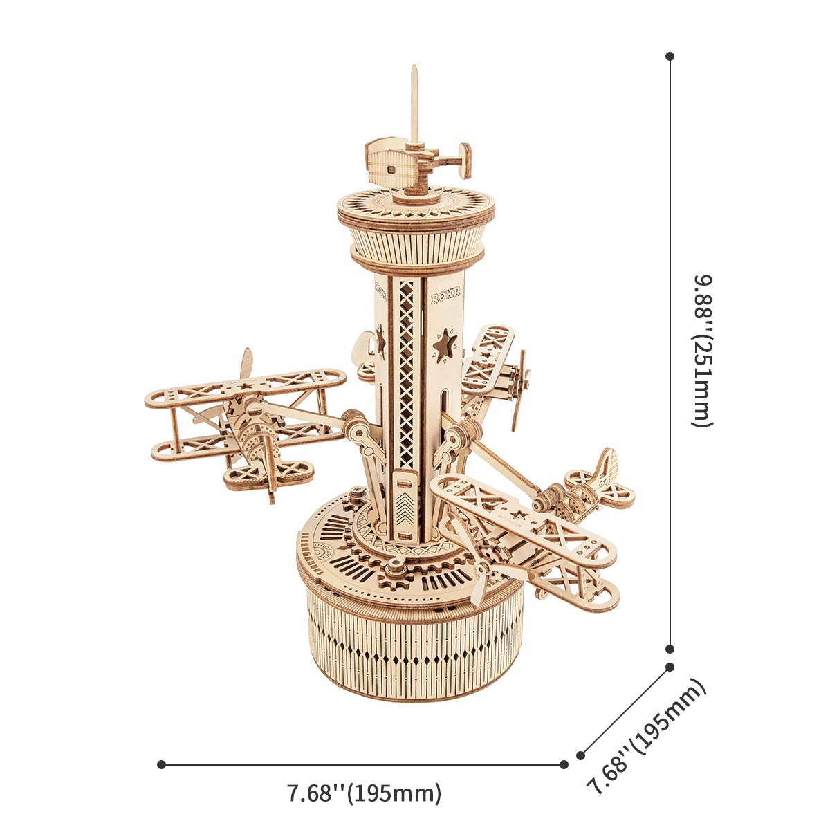 DIYeria Airplane Control Tower Mechanical Music Box AMK41