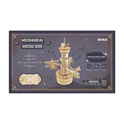 DIYeria Airplane Control Tower Mechanical Music Box AMK41