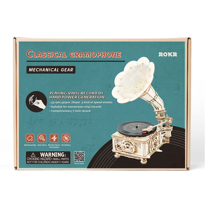 DIYeria DIY Crank Classic Gramophone LKB01 (Hand Rotating)