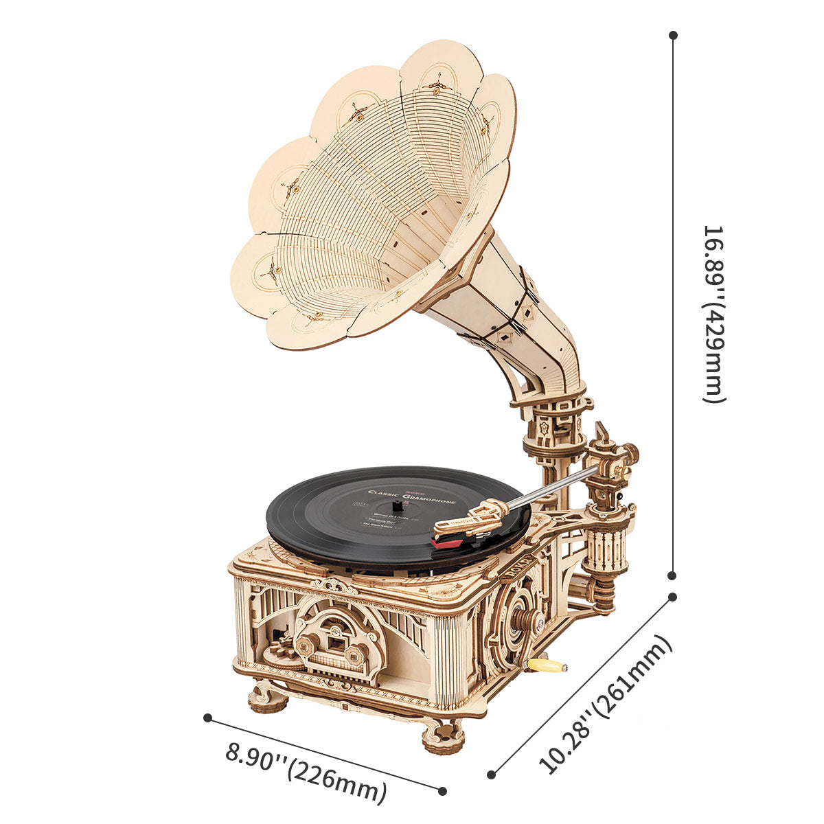 DIYeria DIY Crank Classic Gramophone LKB01 (Hand Rotating)