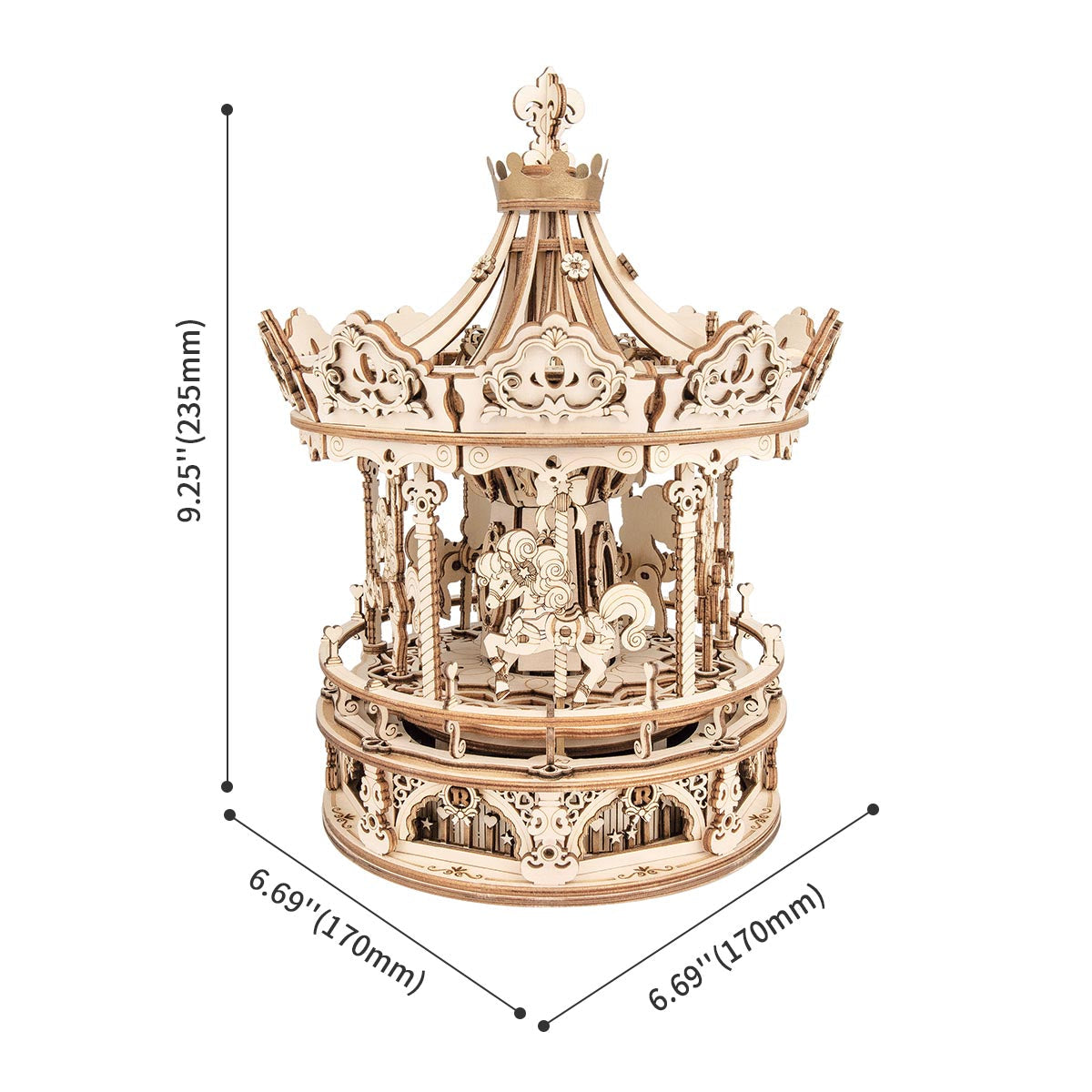 DIYeria Romantic Carousel AMK62 Mechanical Music Box