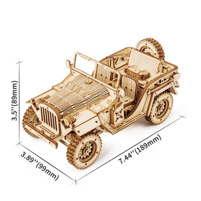 DIYeria Army Field Car MC701 -1:18 Scale Jeep Model