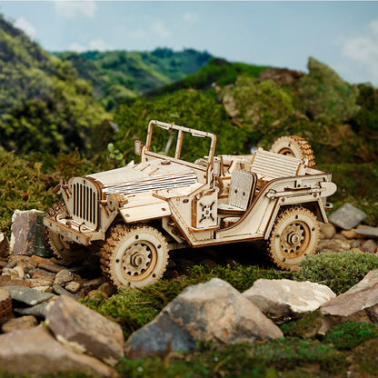 DIYeria Army Field Car MC701 -1:18 Scale Jeep Model