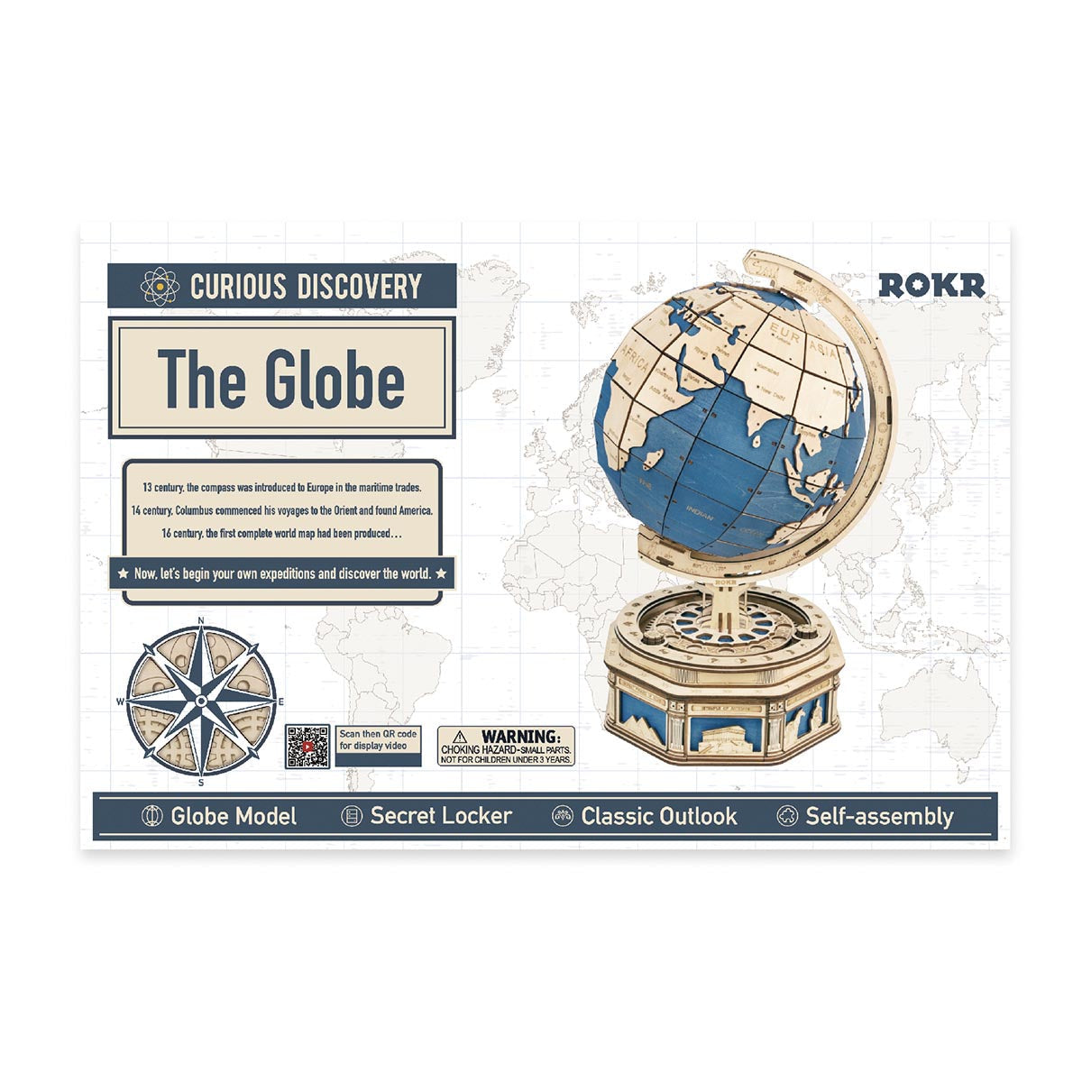 DIYeria The Globe ST002 Huge 3D Wooden Model