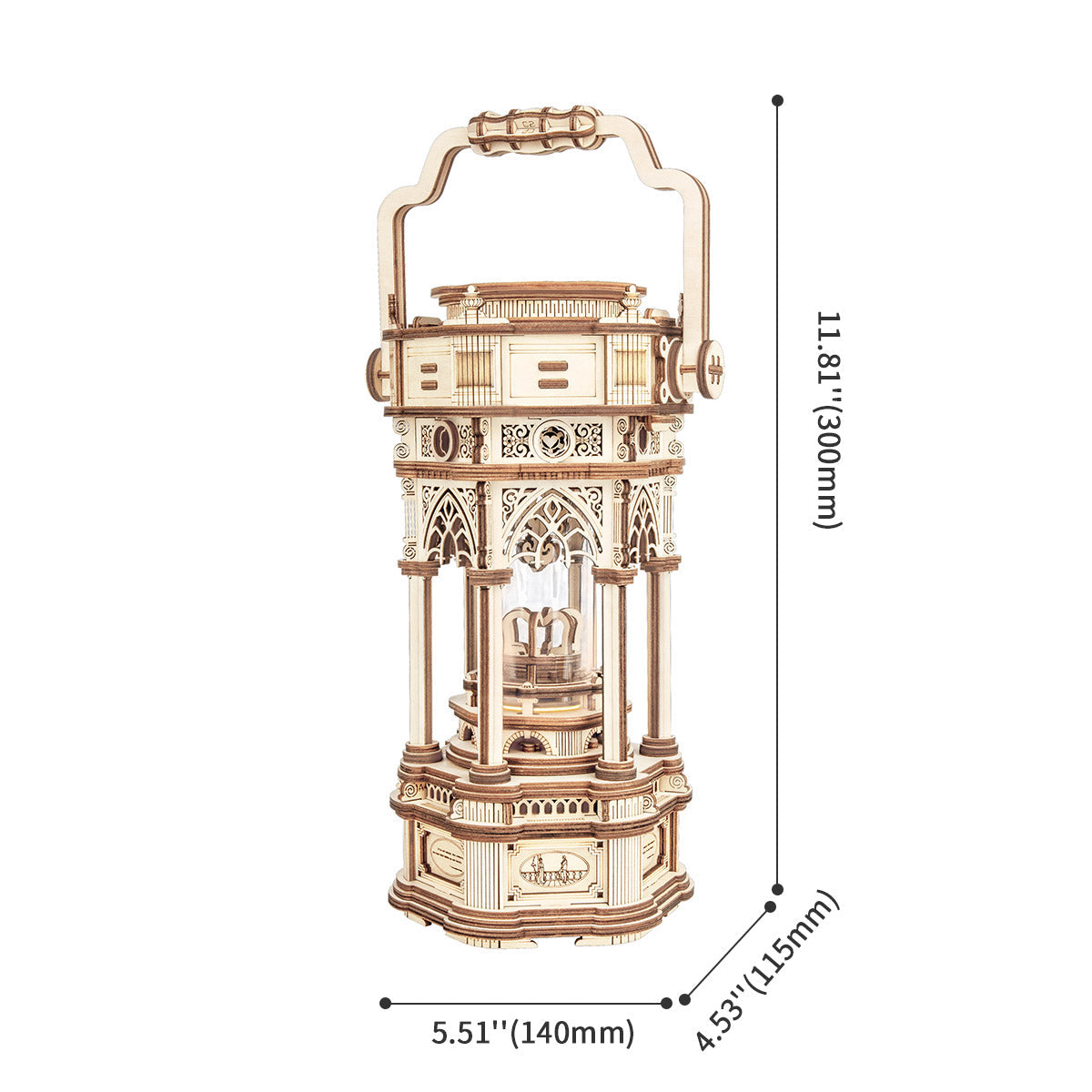 DIYeria Victorian Lantern Mechanical Music Box AMK61