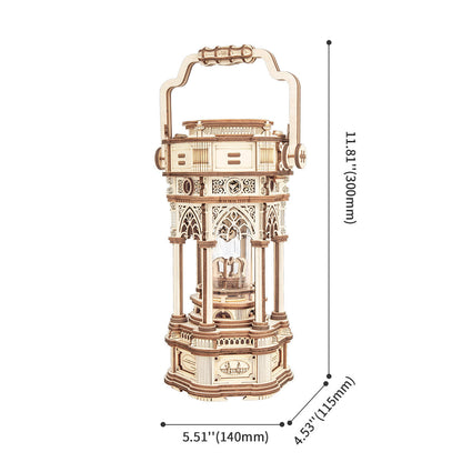 DIYeria Victorian Lantern Mechanical Music Box AMK61